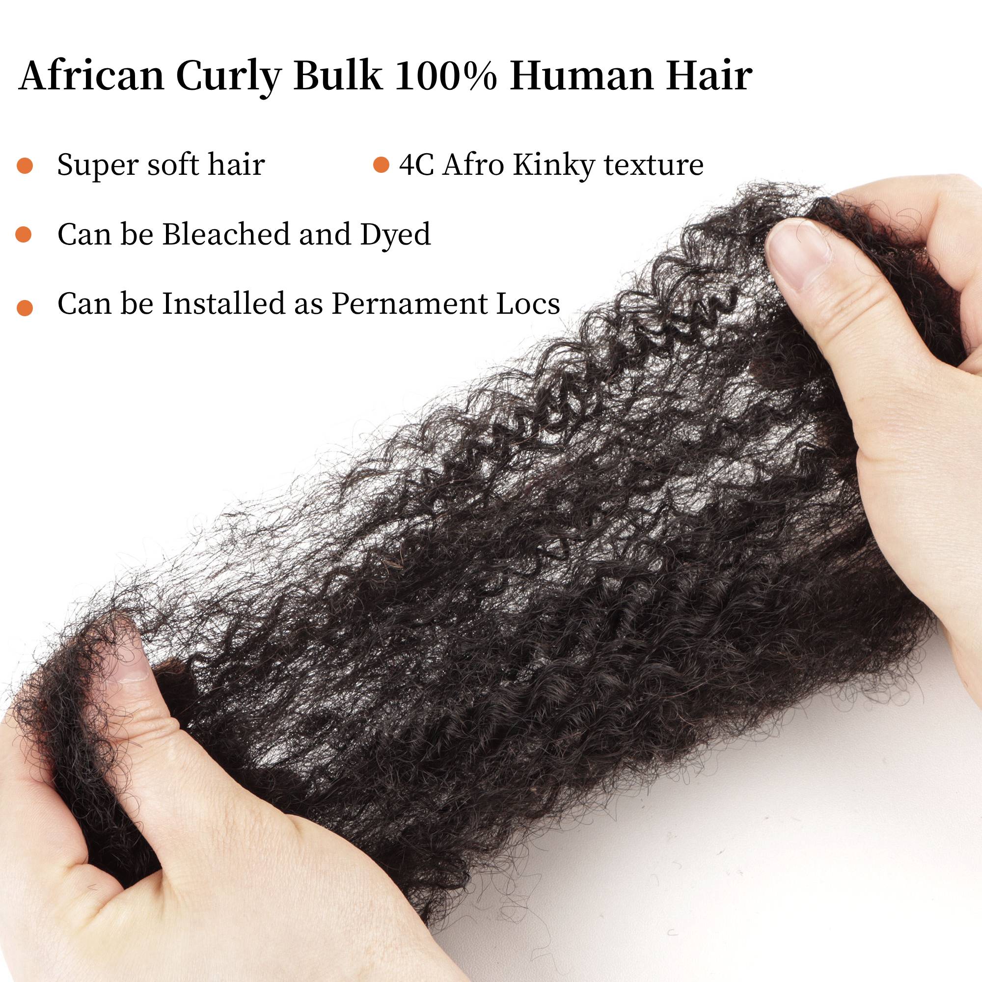 100% real hair African curls in bulk, used for braid lengthening, repairing, making braids and braiding — photo 4
