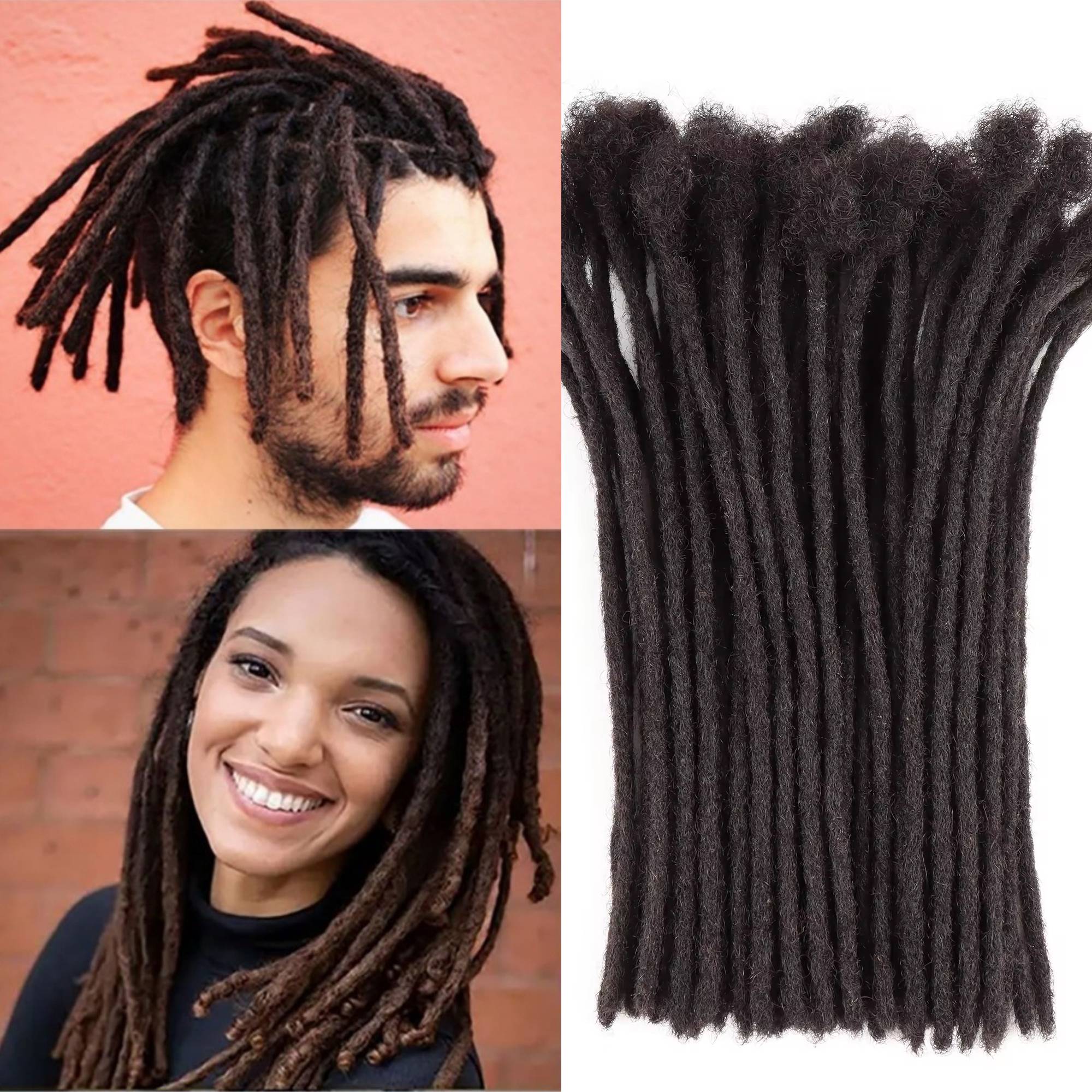 Dreadlock Hair Extension Braids Hair Extensions Hand Crochet Braided Hair Live Braids Unisex — product photo