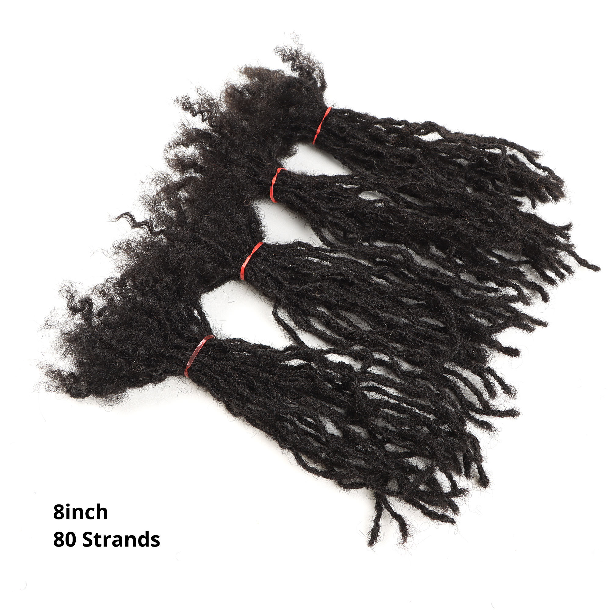 Micro-braid hair extensions, loc extensions, hand-woven braids made from real human hair, natural locks. — photo 3