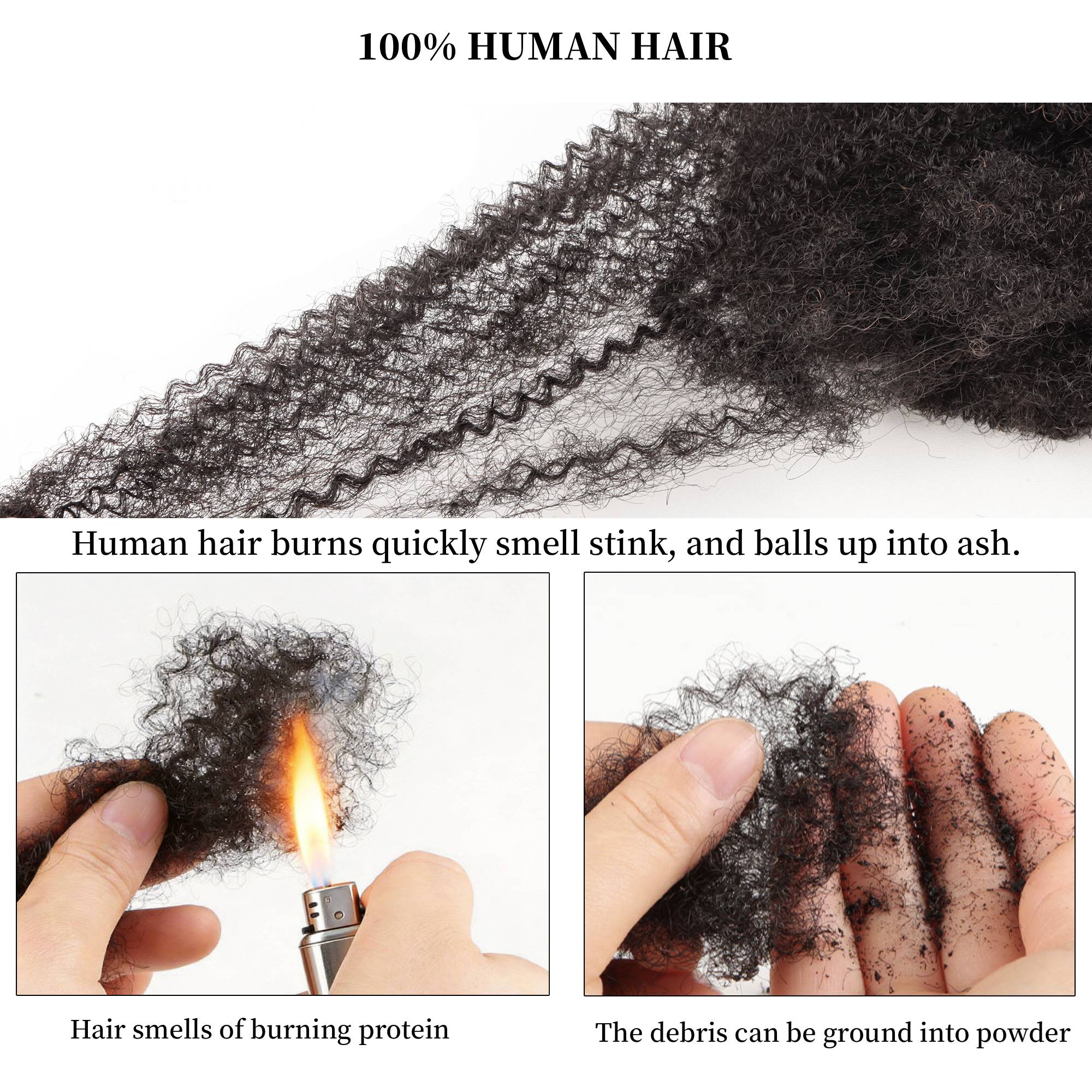 african kink bulk human hair for making loc repair braid twist braid — photo 4