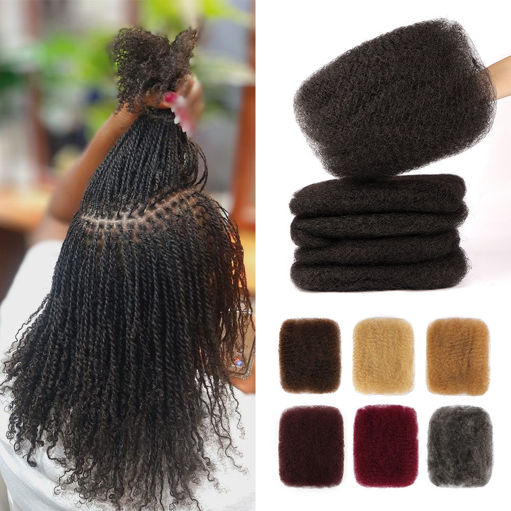 african kink bulk human hair for making loc repair braid twist braid — product photo