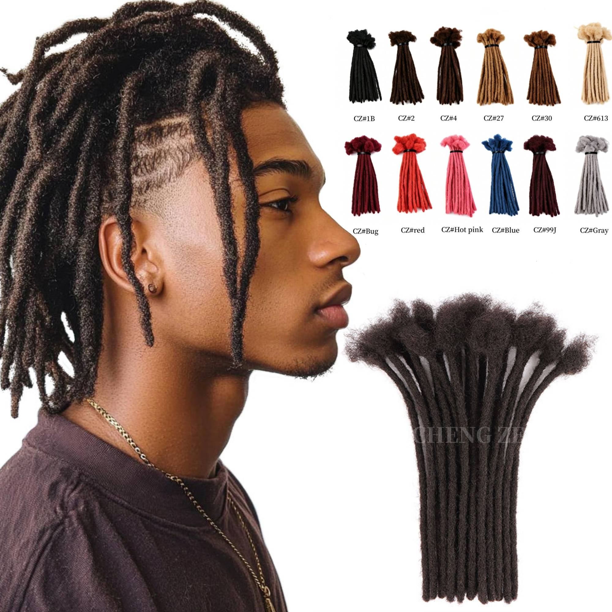 High Quality 100% Real Hair Routine Hair Tresses, Handmade Braids Wholesale Dreadlocks Hair Extensions Soft Hair Tresses — product photo