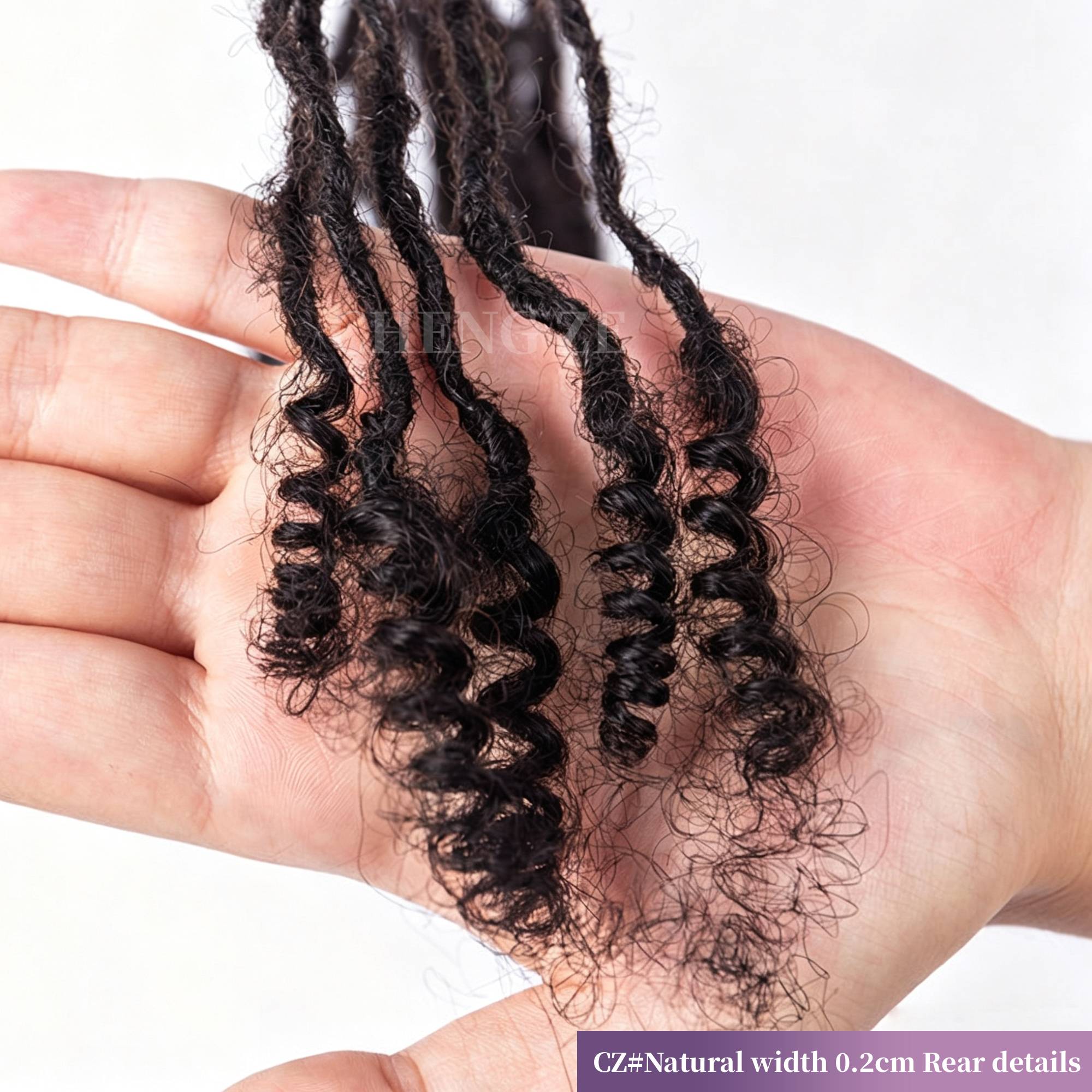 0.1-0.2cm handmade curly hair end with curly hair tip real hair — photo 10