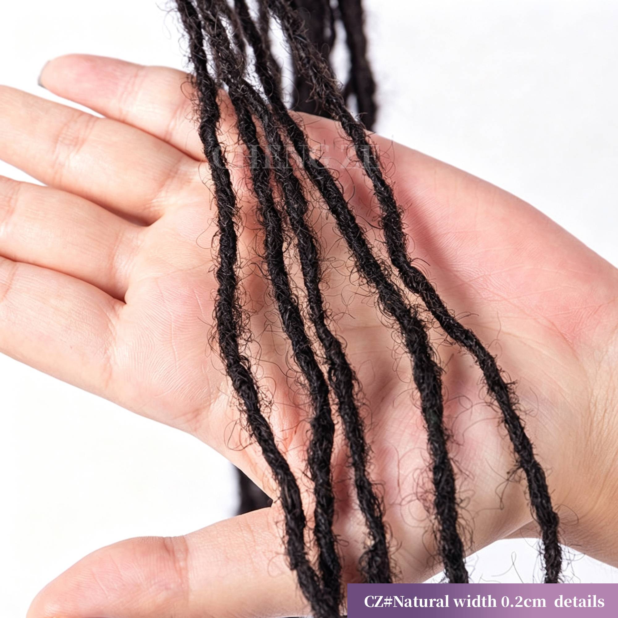 0.1-0.2cm handmade curly hair end with curly hair tip real hair — photo 9