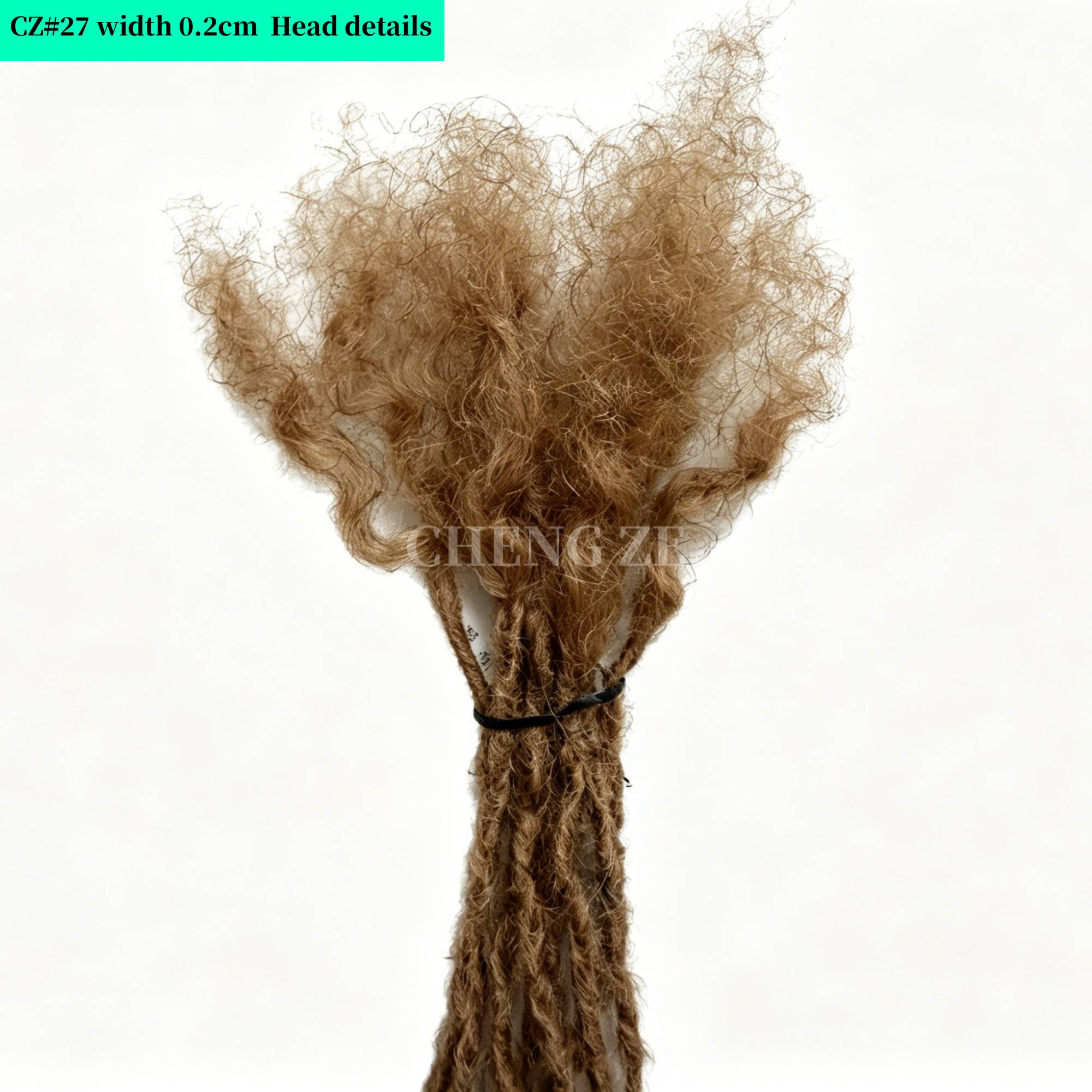 0.1-0.2cm handmade curly hair end with curly hair tip real hair — photo 11