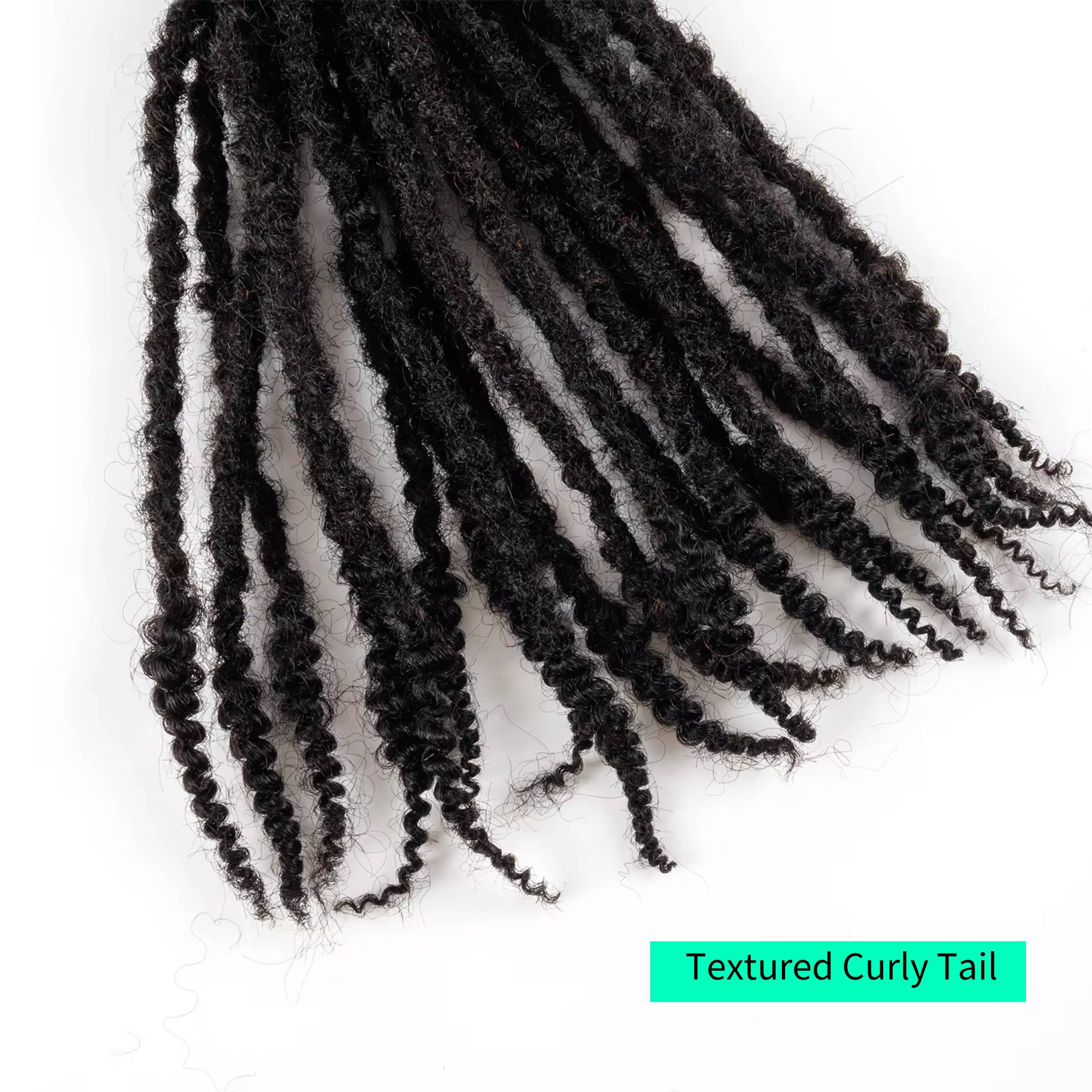 Human Hair Texture Braid Hair Extension Crochet Texture Braid with Curly End Texture Curly Hair Extension — photo 8