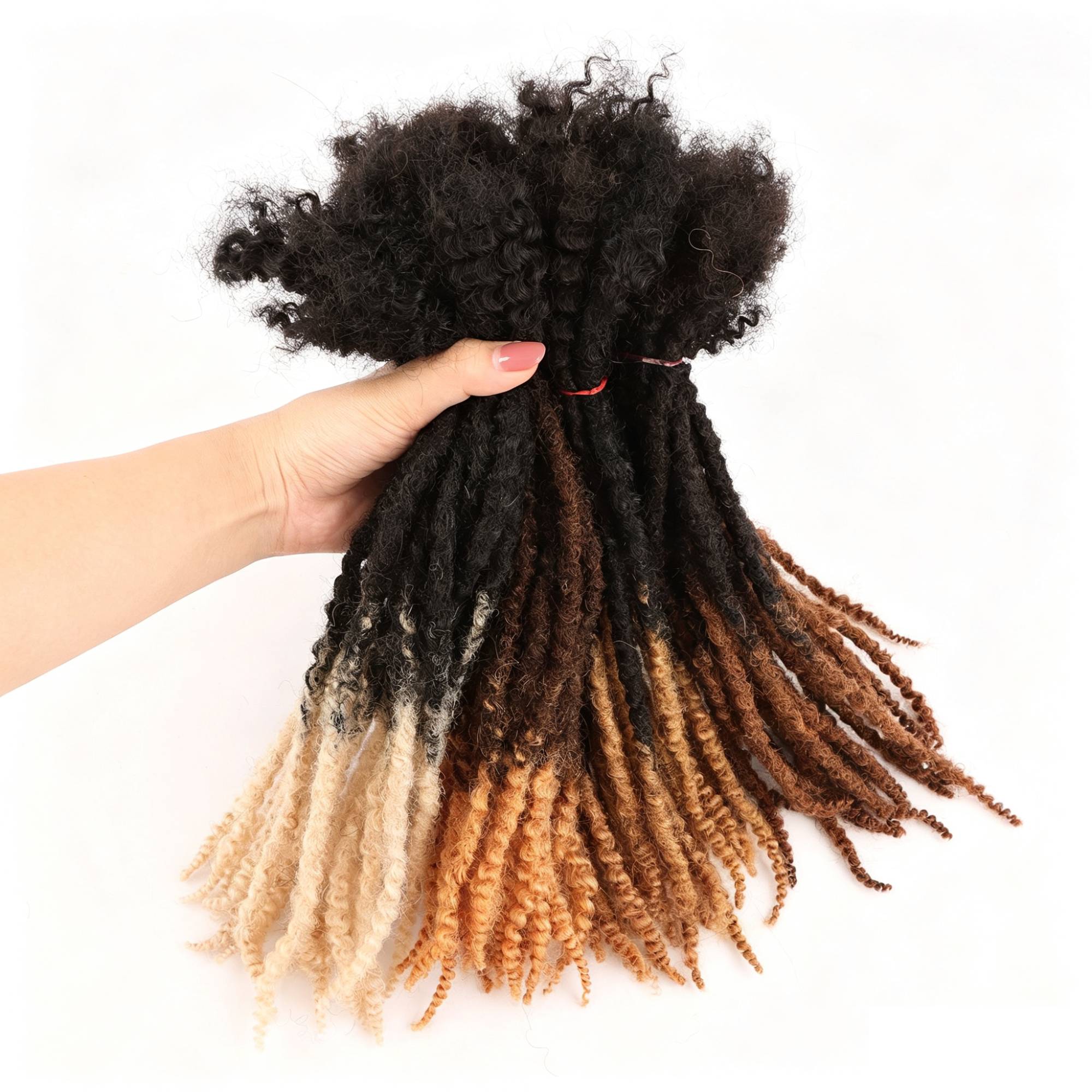 Human Hair Texture Braid Hair Extension Crochet Texture Braid with Curly End Texture Curly Hair Extension — photo 3