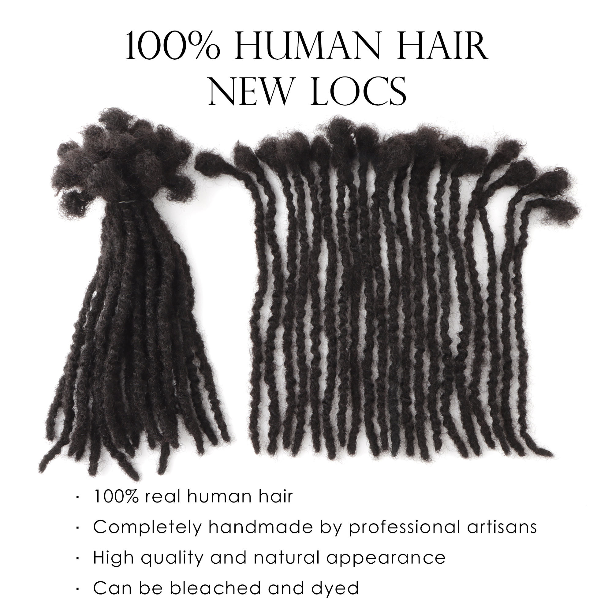 New locs100% Real Human Hair Handmade Human Hair Braid Extension — product photo