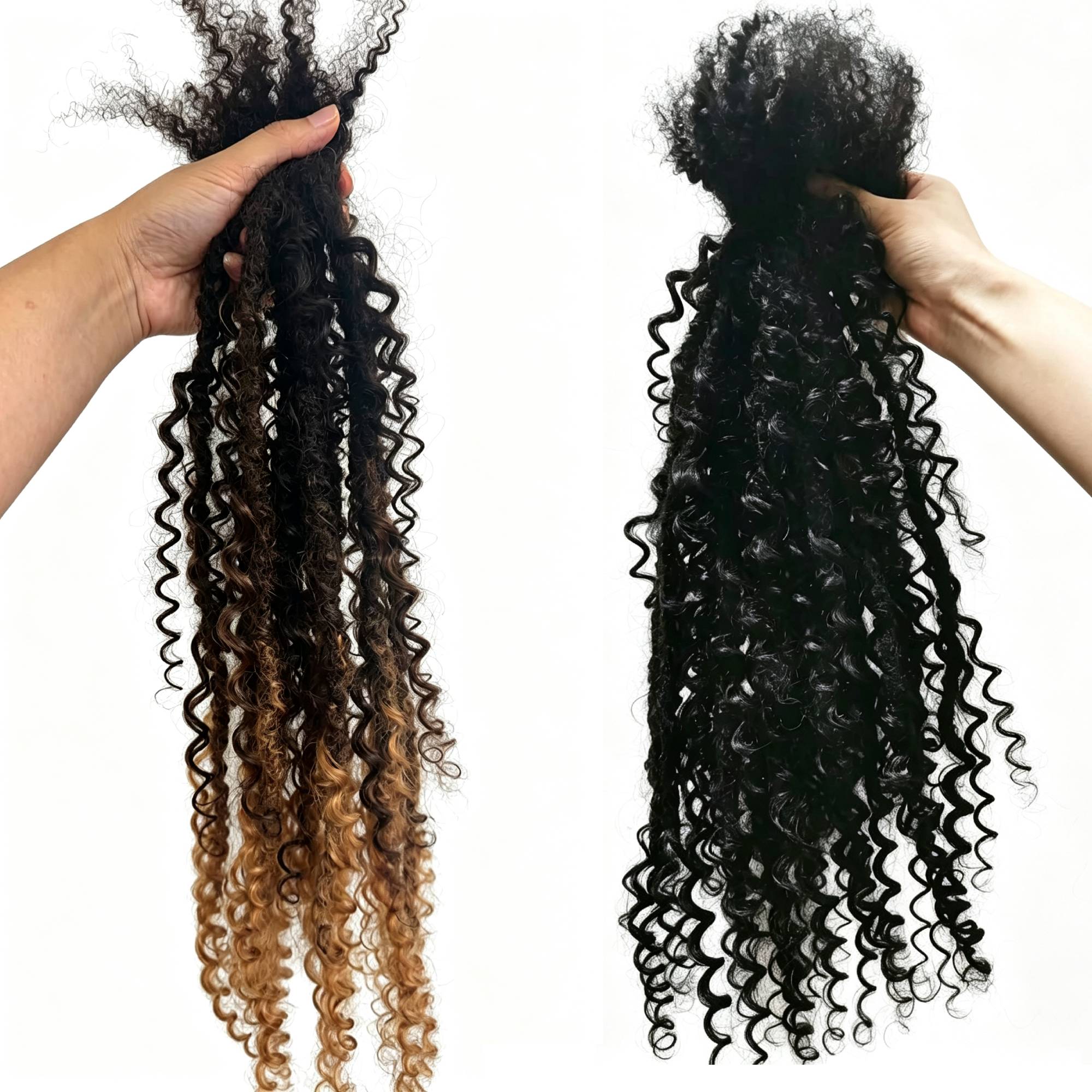 Crochet Hair Bohemian Lock Curly Human Hair Roll — product photo
