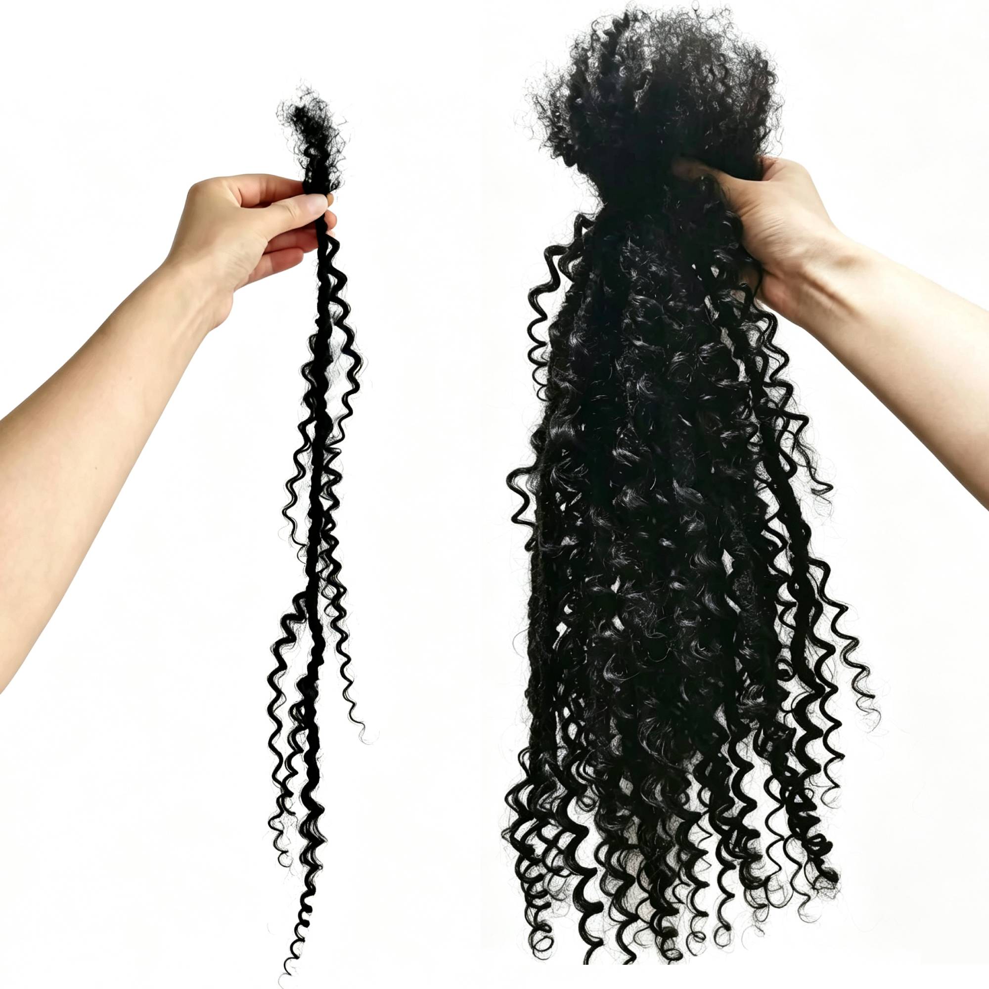 Crochet Hair Bohemian Lock Curly Human Hair Roll — photo 2