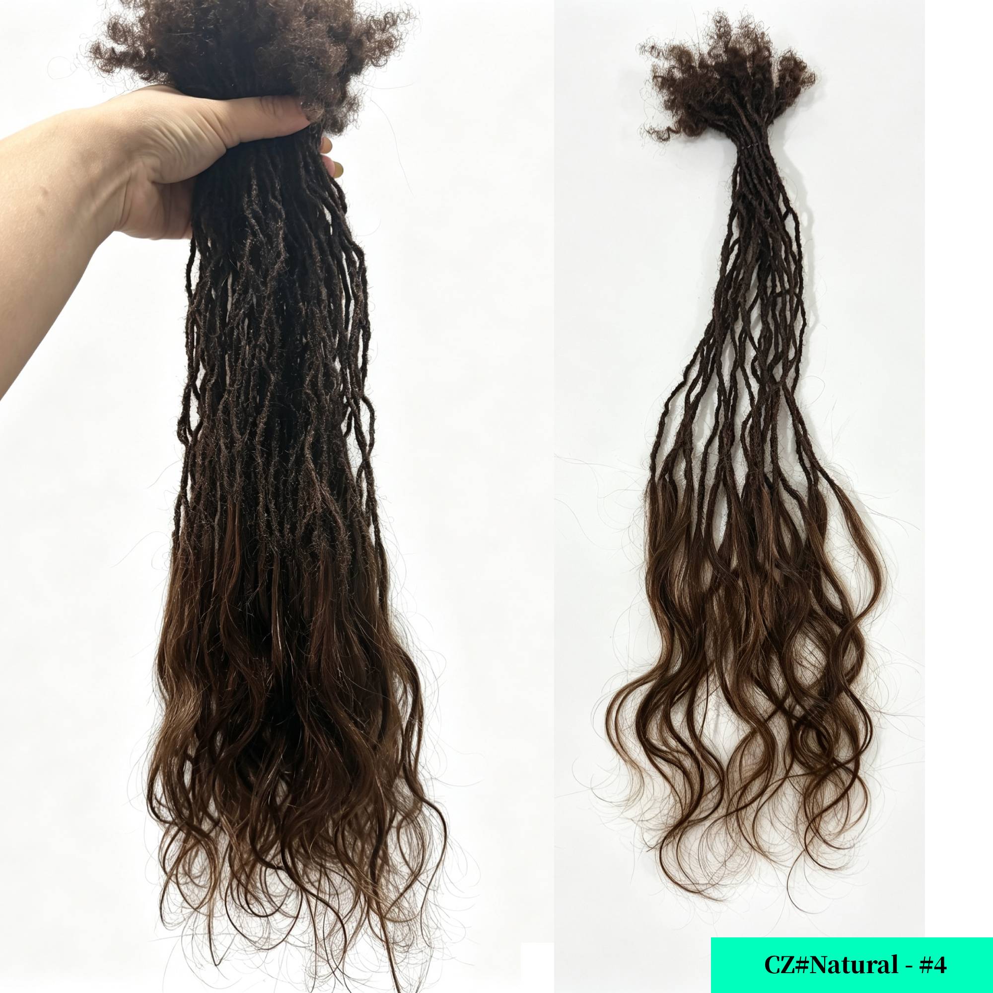 Factory Price Locks Naturels Dreadlocks Human Hair Locs Naturels Hair Interlocs Extensions with Curly End — photo 4