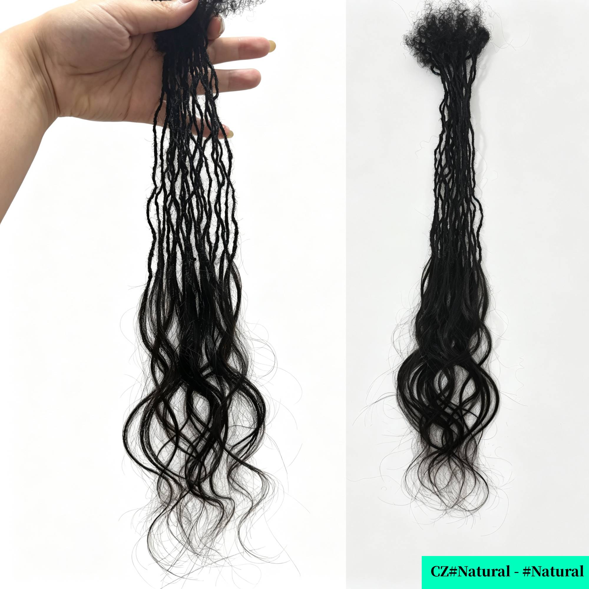 Factory Price Locks Naturels Dreadlocks Human Hair Locs Naturels Hair Interlocs Extensions with Curly End — photo 5