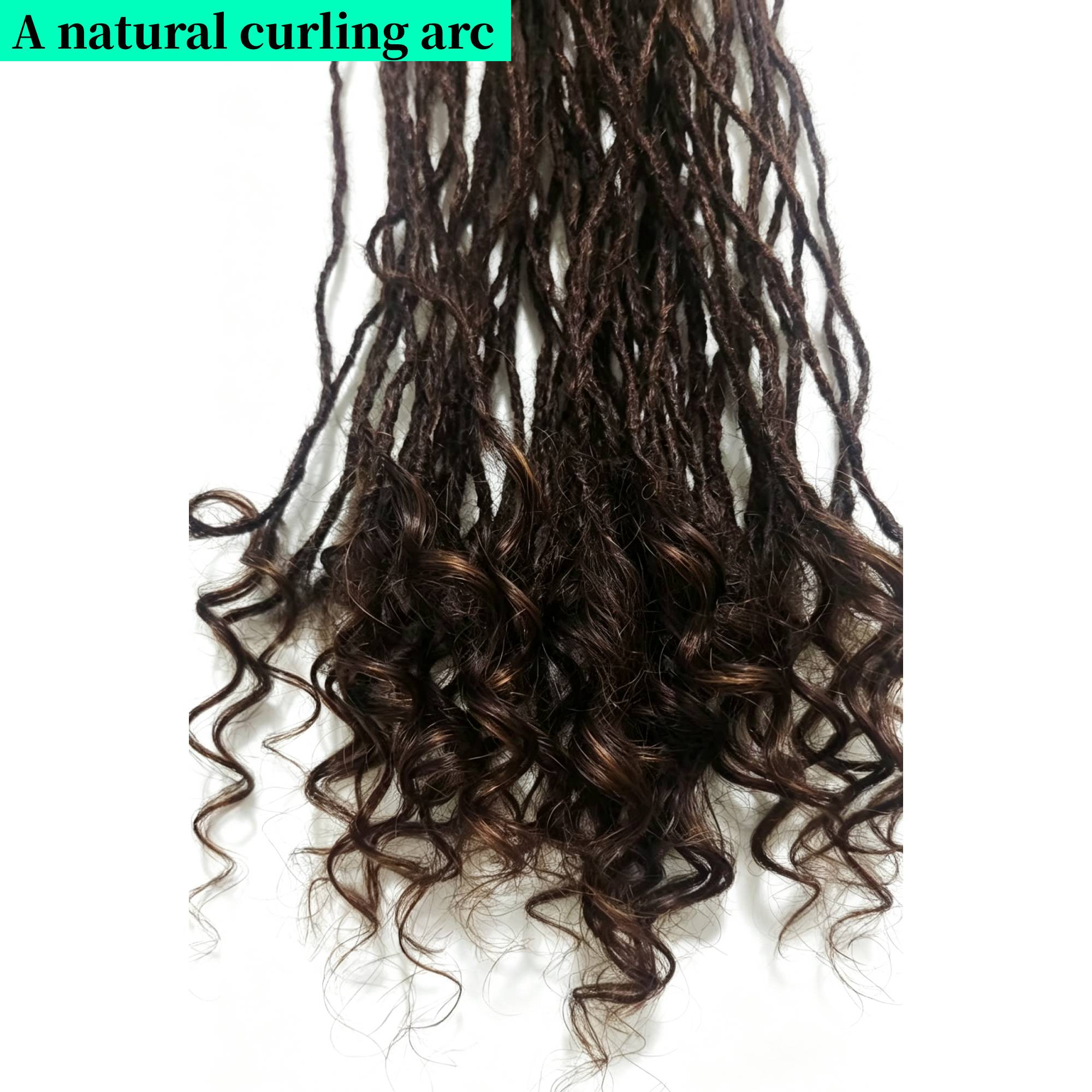 Inter Curly Dreadlocks 14 Inch Handmade Locs Hair Extensions Bulk Supplier — photo 2