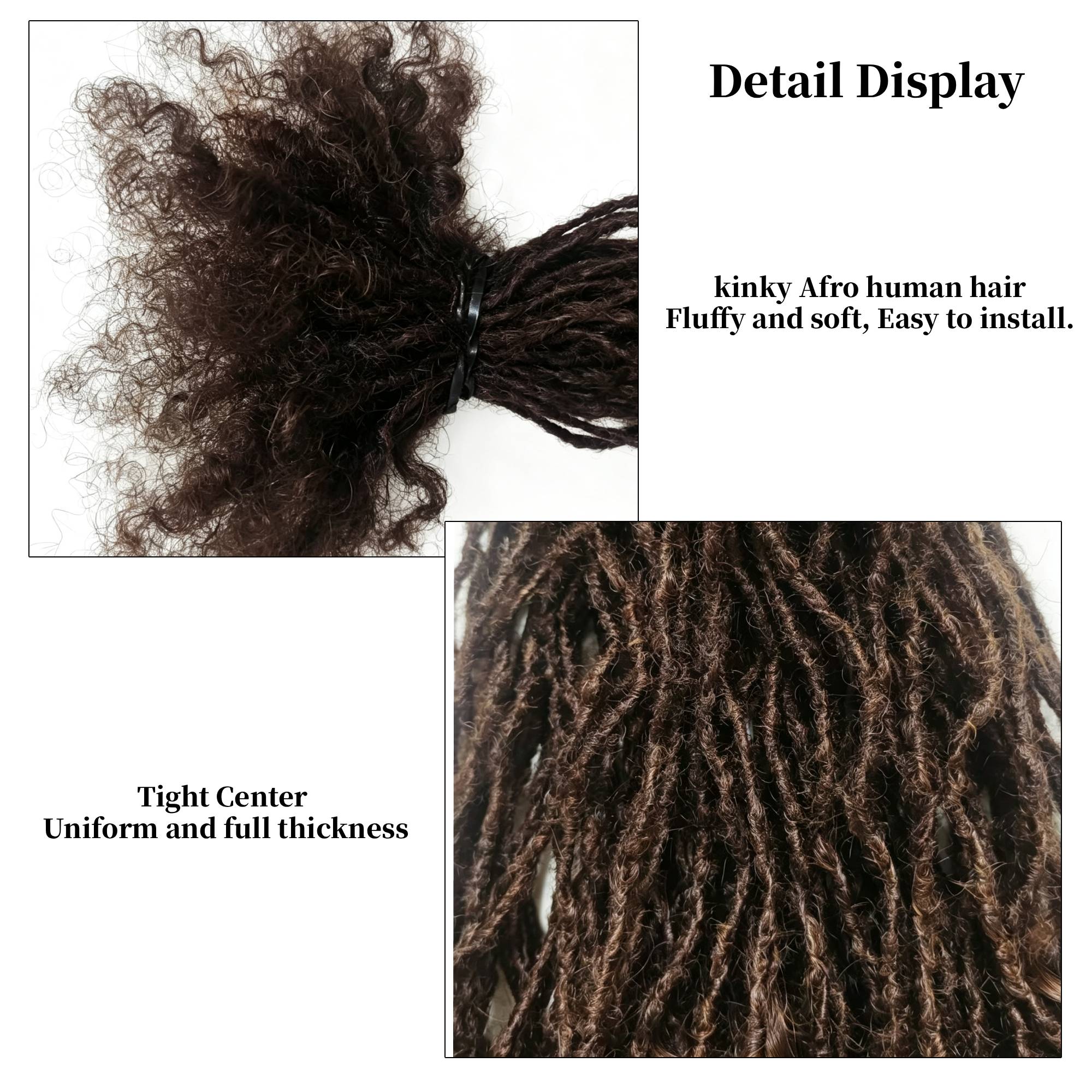 Inter Curly Dreadlocks 14 Inch Handmade Locs Hair Extensions Bulk Supplier — photo 4