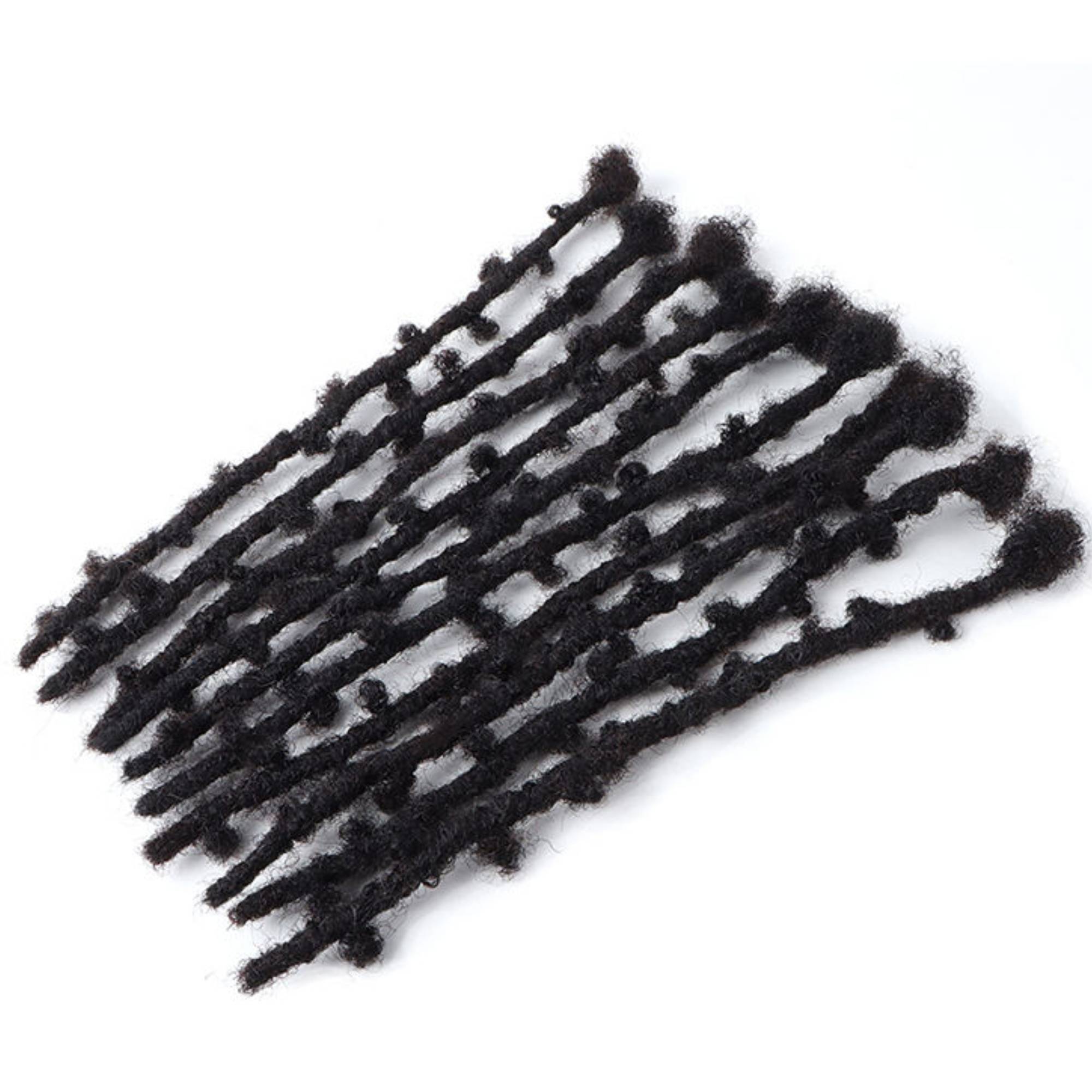 Human hair butterfly braid, soft texture braid, handcrafted braid extension piece — product photo