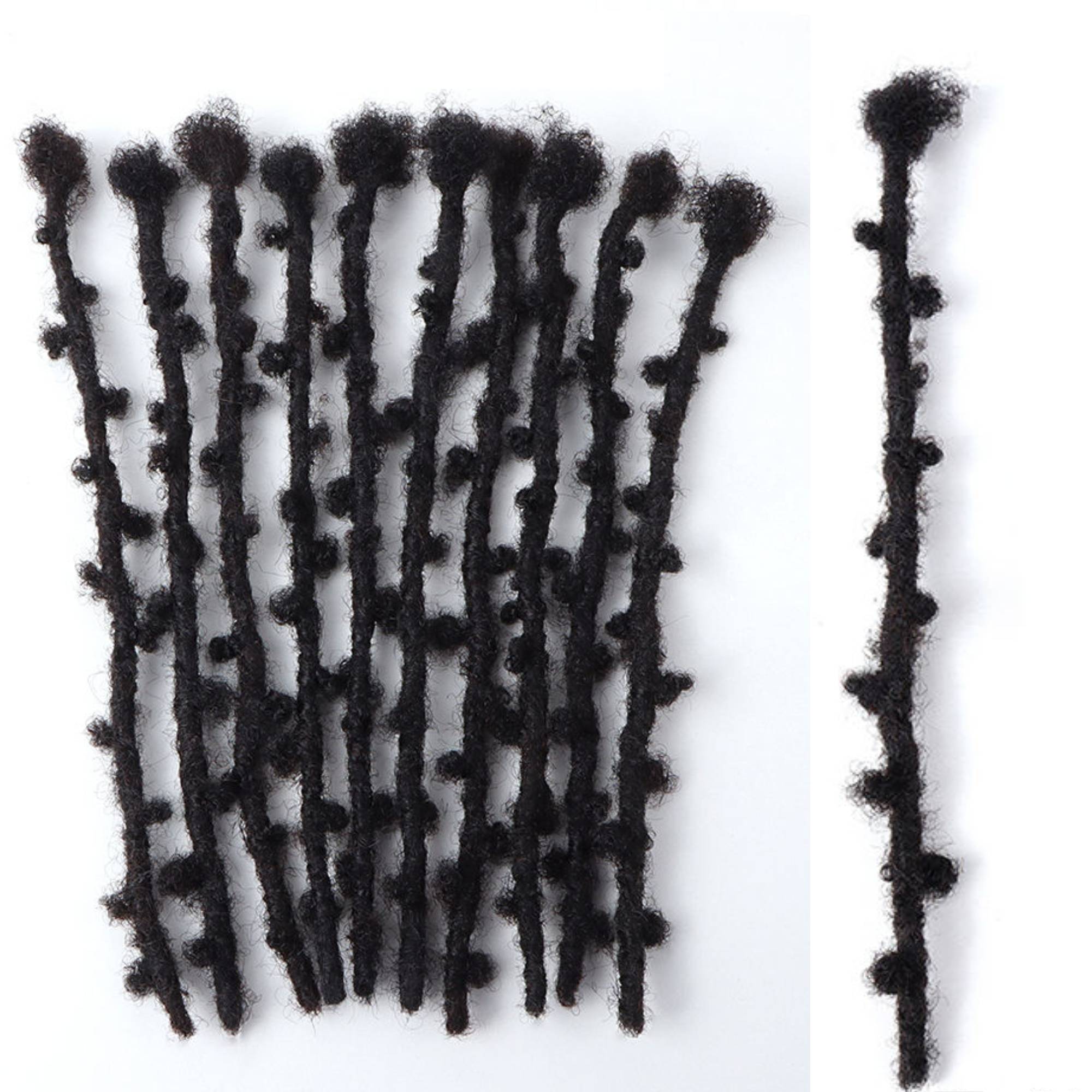 Human hair butterfly braid, soft texture braid, handcrafted braid extension piece — photo 2